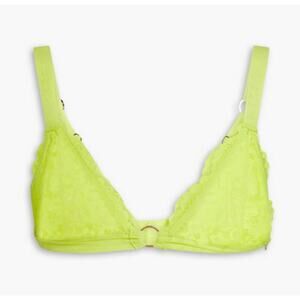Stella McCartney Neon stretch lace triangle bra Bright yellow M